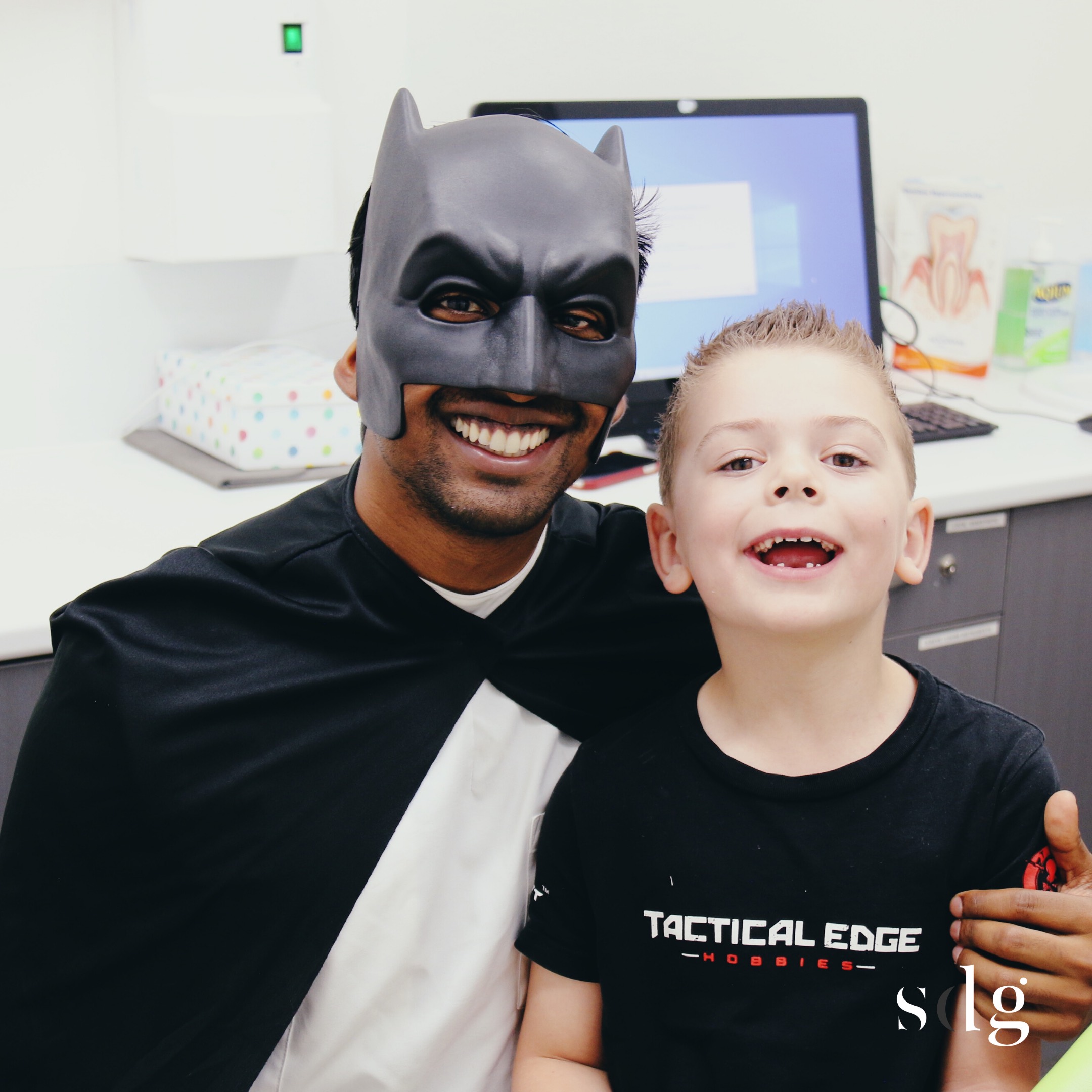 Dr Vish brisbane dentist with Dylan an autistic patient